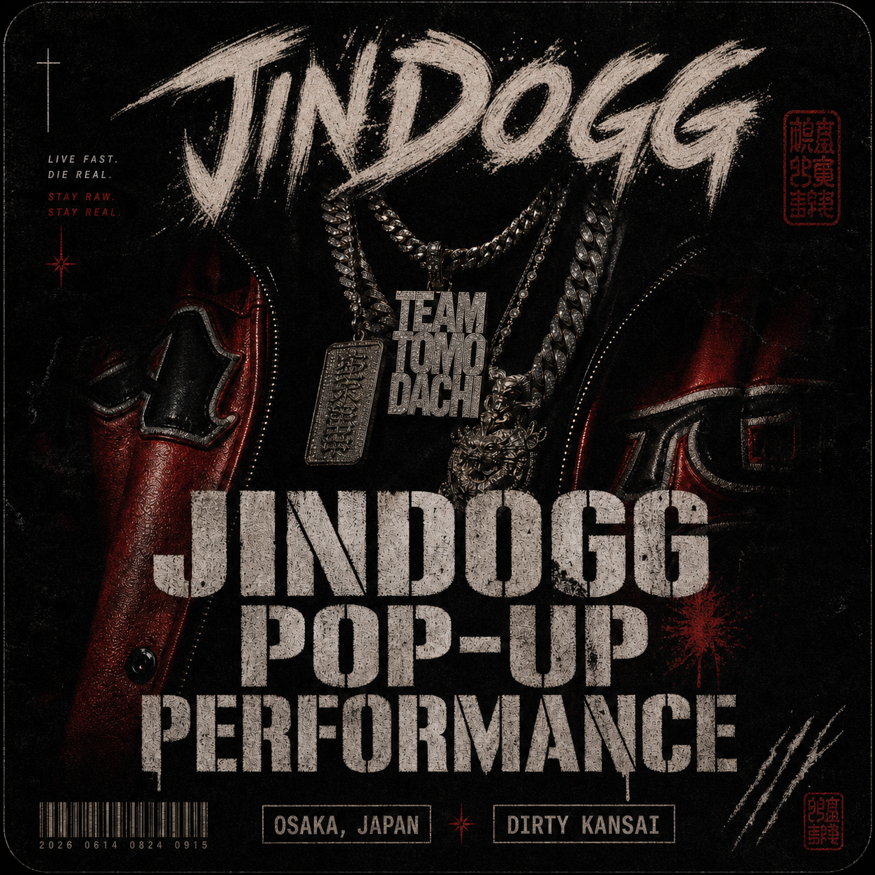 JINDOGG pop-up performance poster